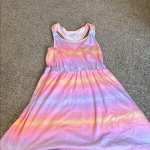 Kids Rainbow Tie-Dye Dress